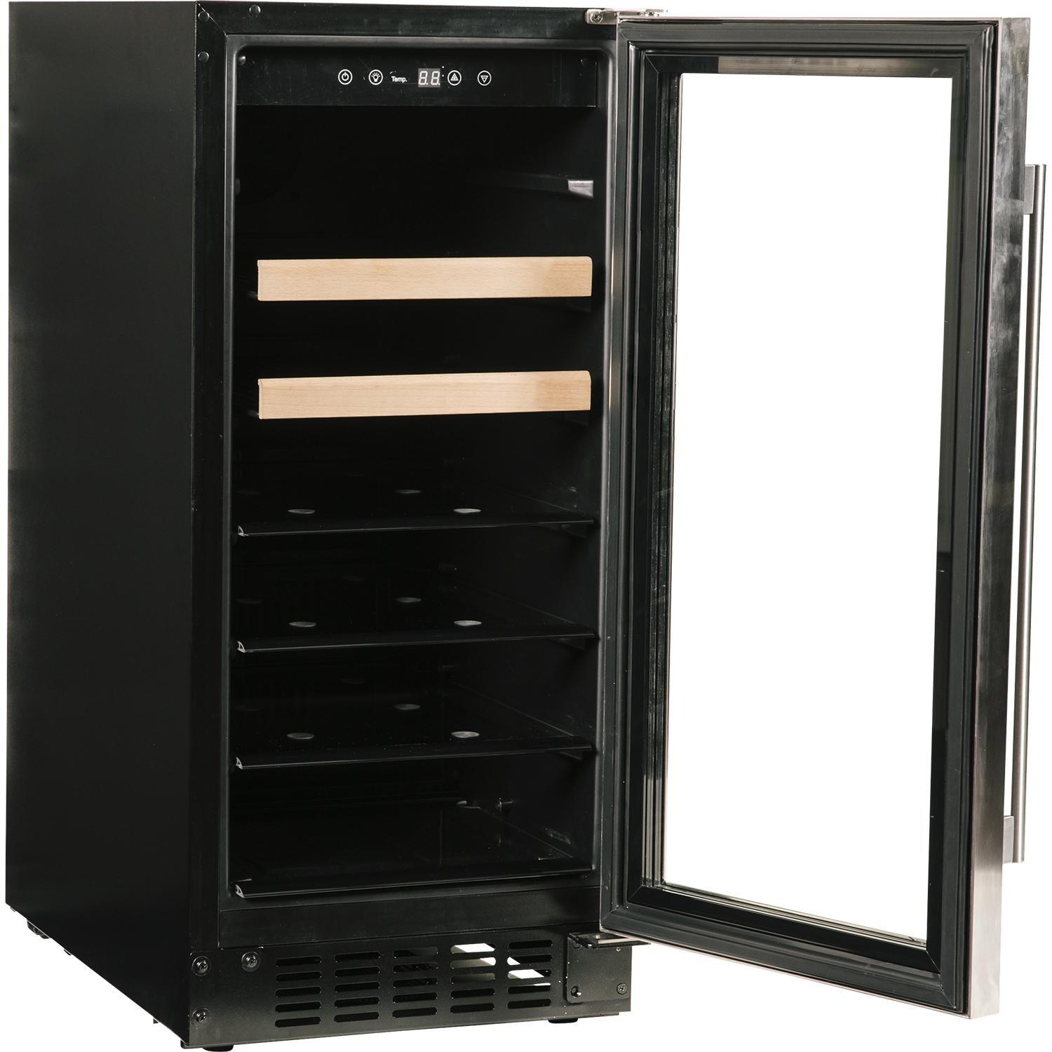 Azure 15-Inch 3 Cu. Ft. Beverage Center - Stainless Steel - Open View thumbnail