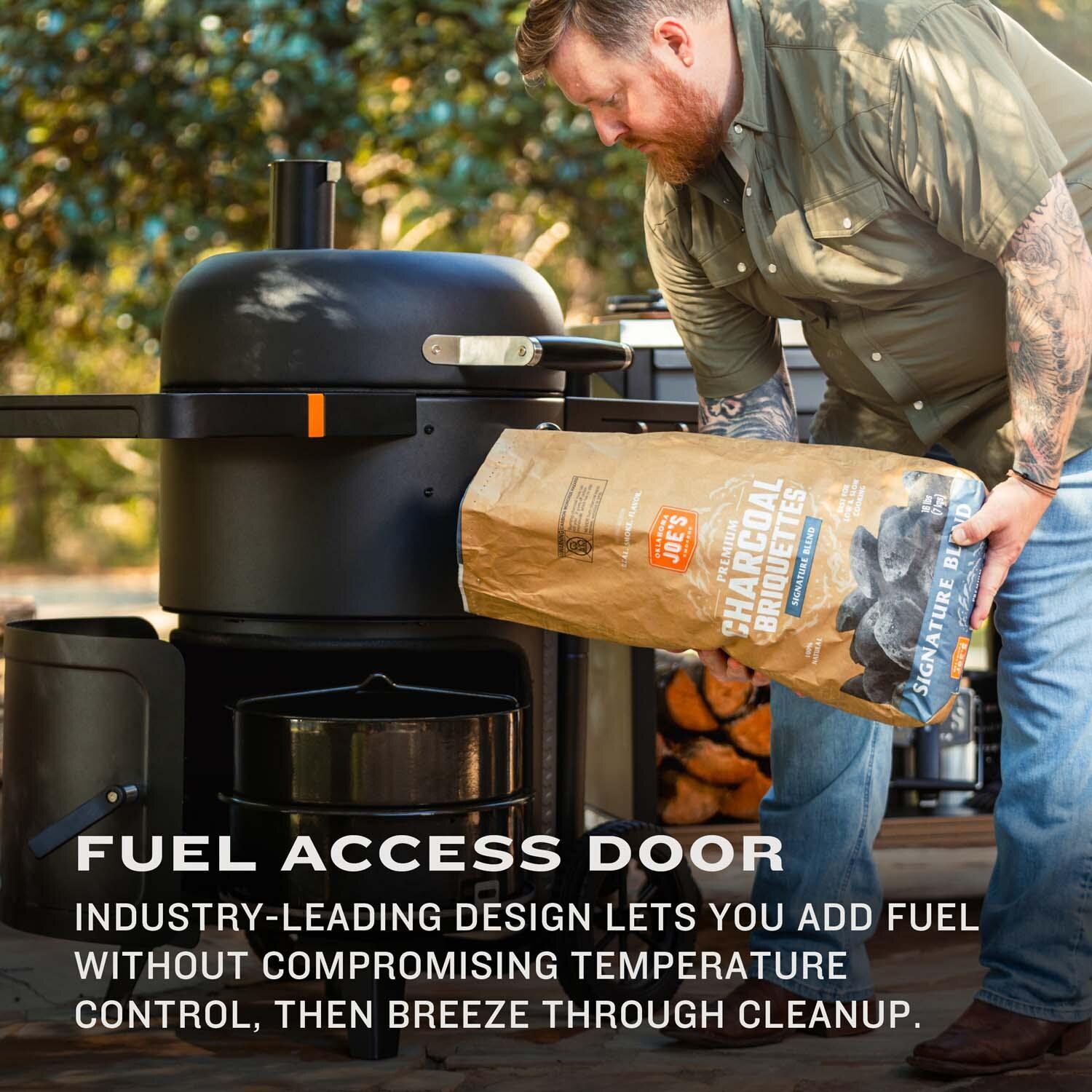 Oklahoma Joe's 25203120 Bronco Drum Smoker & Grill - Fuel Access Door - Detail thumbnail