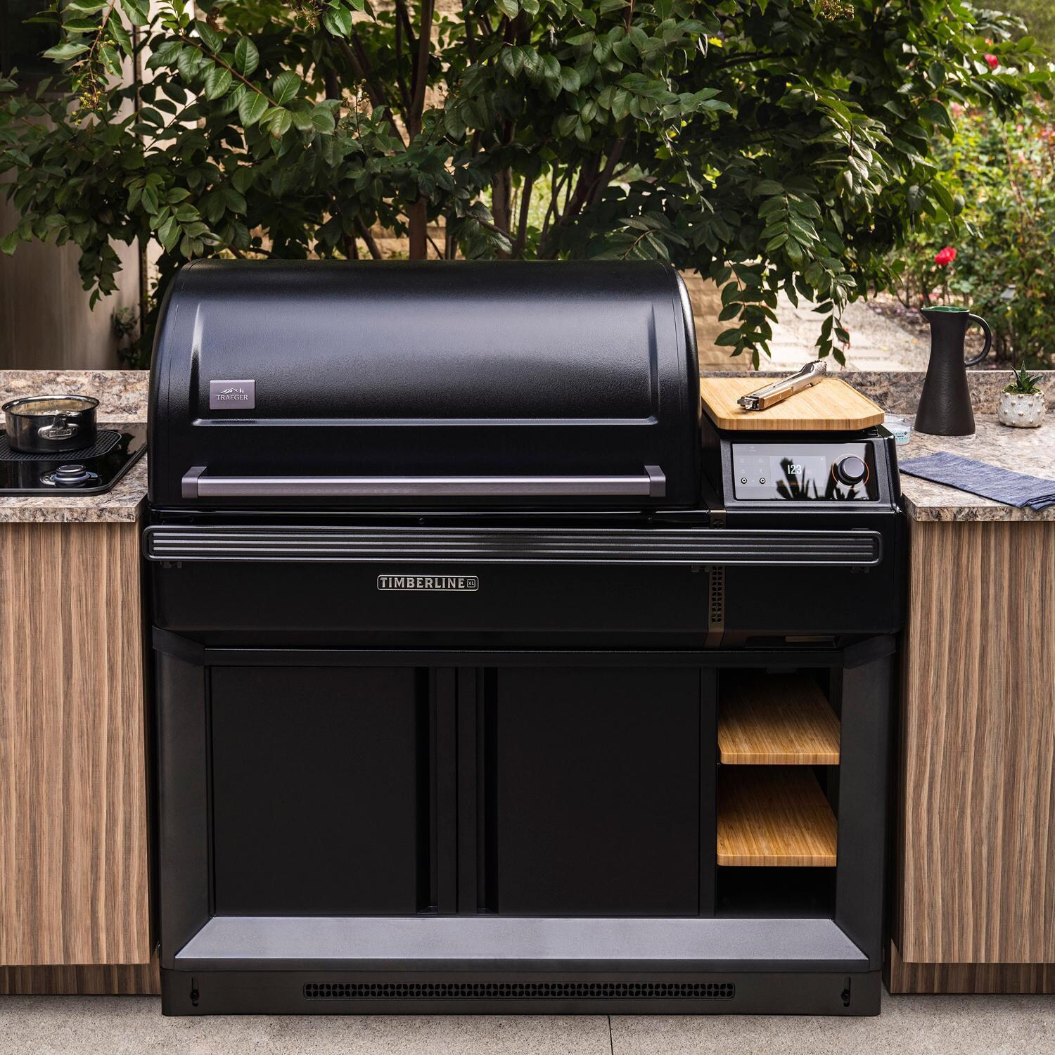 Traeger TBB01RLG Timberline XL Wood Pellet Grills With BAC681 Built-In Trim Kit - Lifestyle thumbnail