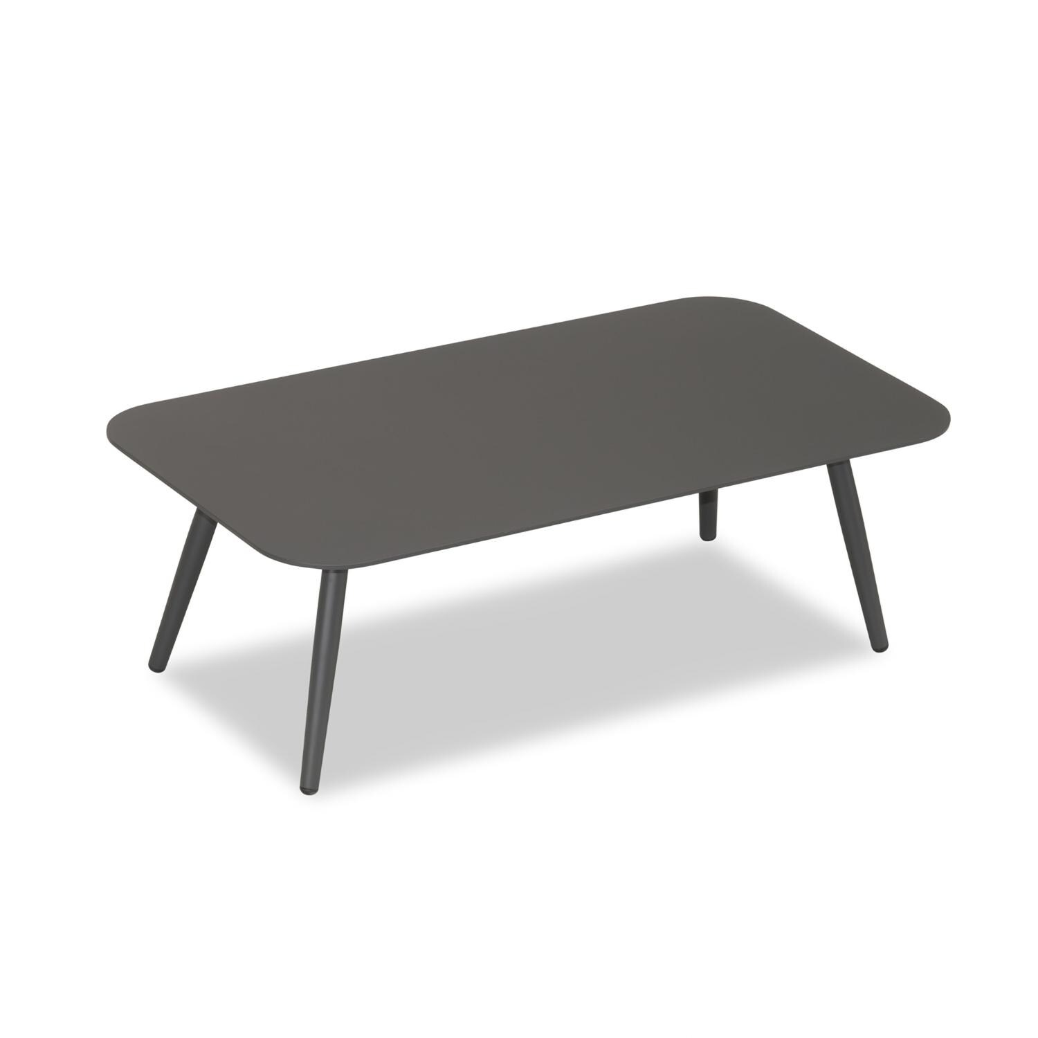 Lakeview Midnight Cove 46 1/2 Inch Slate Aluminum Coffee Table - Top - White Background thumbnail