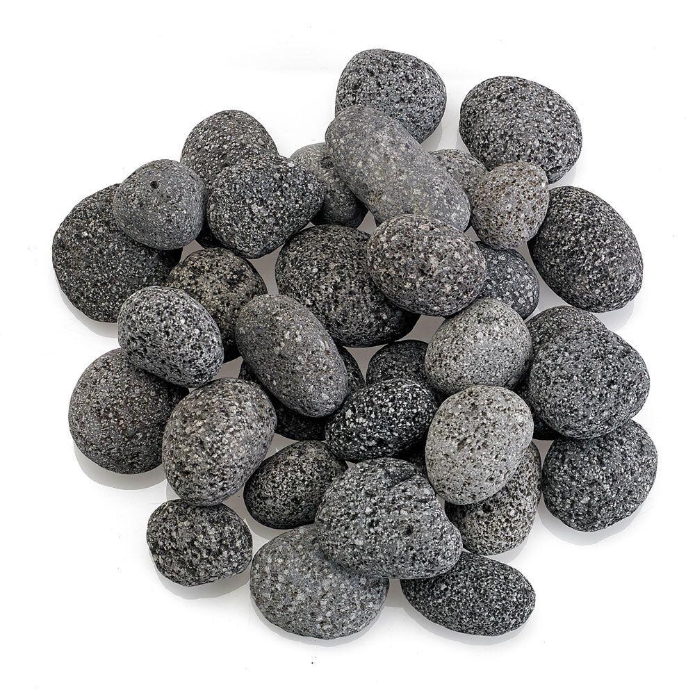 BBQGuys Signature LAVAST-S-20 Small Gray Tumbled Lava Stone - Top View thumbnail
