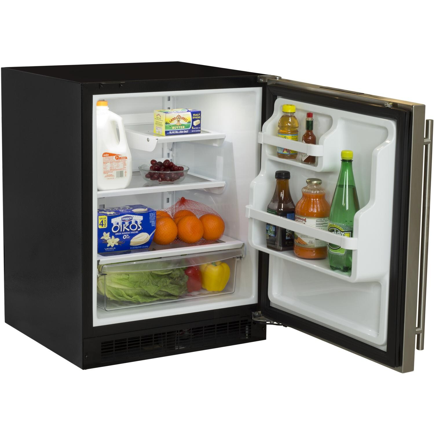 Marvel 24-Inch Low Profile ADA Height Refrigerator With Utility Bin - Open View thumbnail