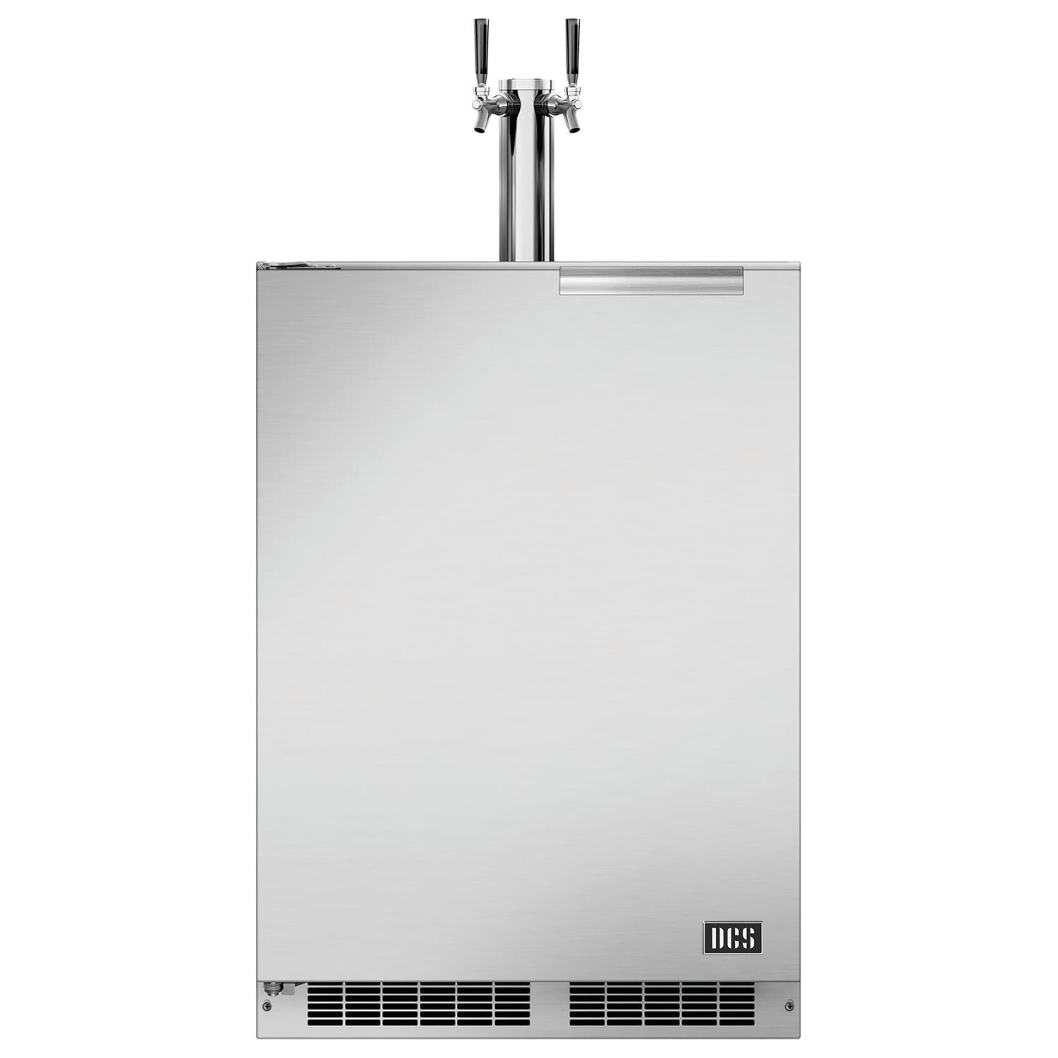DCS 24-Inch 5.7 Cu. Ft. Left Hinge Outdoor Rated Dual Tap Beer Dispenser / Kegerator - RF24BTL1 image