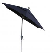 FiberBuilt 7.5 Ft. Aluminum Market Patio Umbrella W/ Crank Lift & Tilt - Navy Blue image