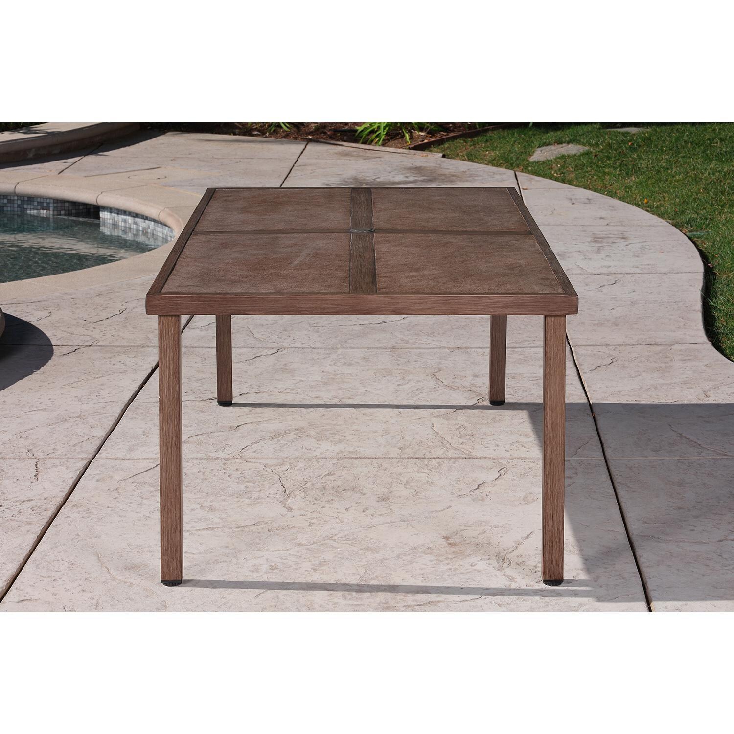 Lakeview Outdoor Designs Bay St. Louis 7 Piece Wicker & Aluminum Patio Dining Set - Patio Table Side thumbnail