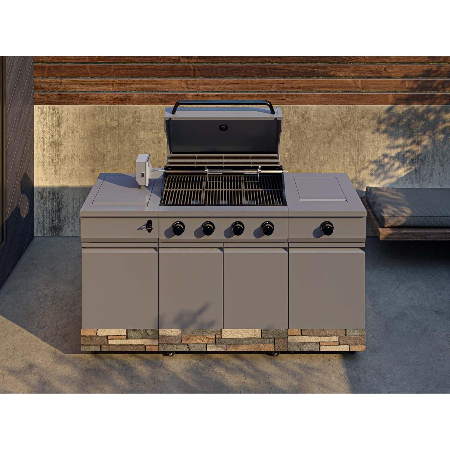TYTUS TYT-ACC-ROT Rotisserie Kit - Installed on Grill - Lifestyle thumbnail