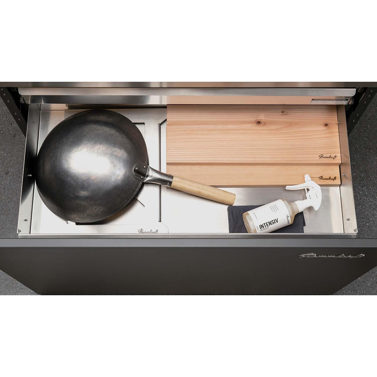 Flammkraft 1029548 Model M Prep Center Module - Ivory White - Storage - Detail thumbnail