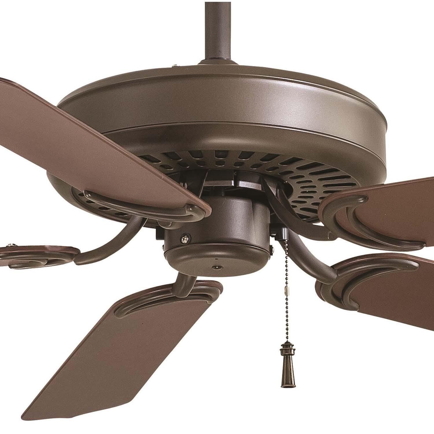 Minka-Aire F571-ORB Sundance 52-Inch 5-Blade Ceiling Fan in Oil Rubbed Bronze Finish w/ Dark Oak All Weather Blades - Closeup thumbnail
