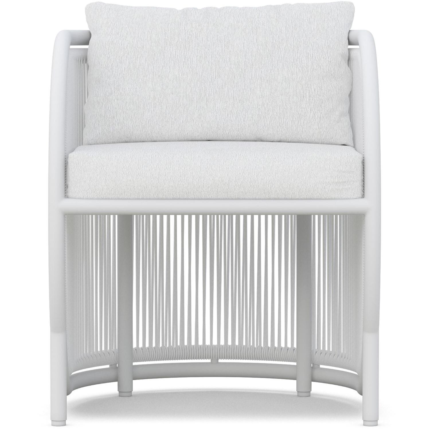 Azzurro Living Kamari Woven Rope Dining Chair in Sand/Cloud - Front - White Background thumbnail