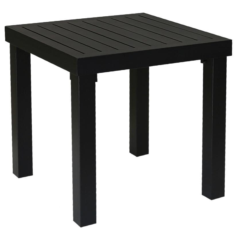 Monterey 23 Inch Square Aluminum End Table in Aged Black by Sunset West