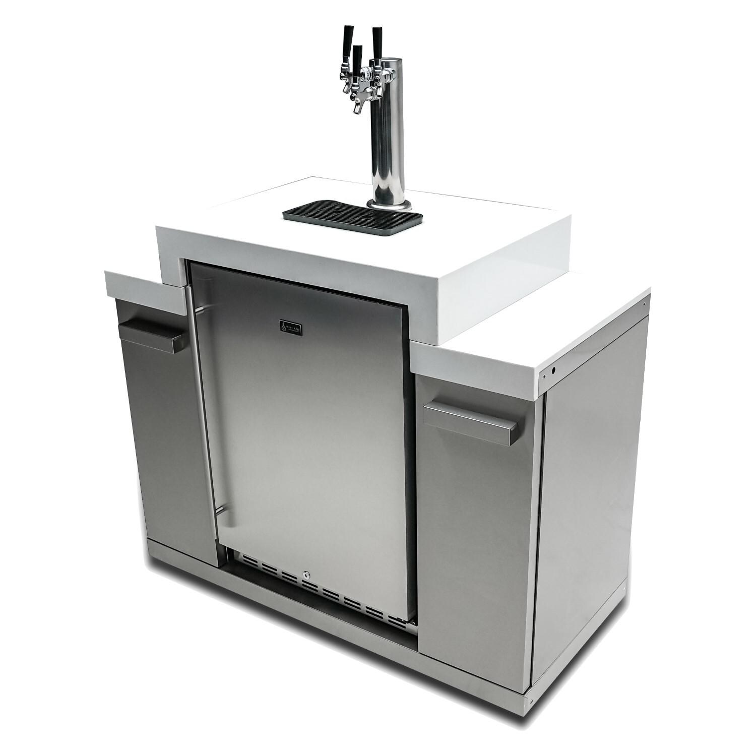 Mont Alpi - MA-KEG - Outdoor Rated Triple Tap Kegerator Cabinet Module - From Right thumbnail