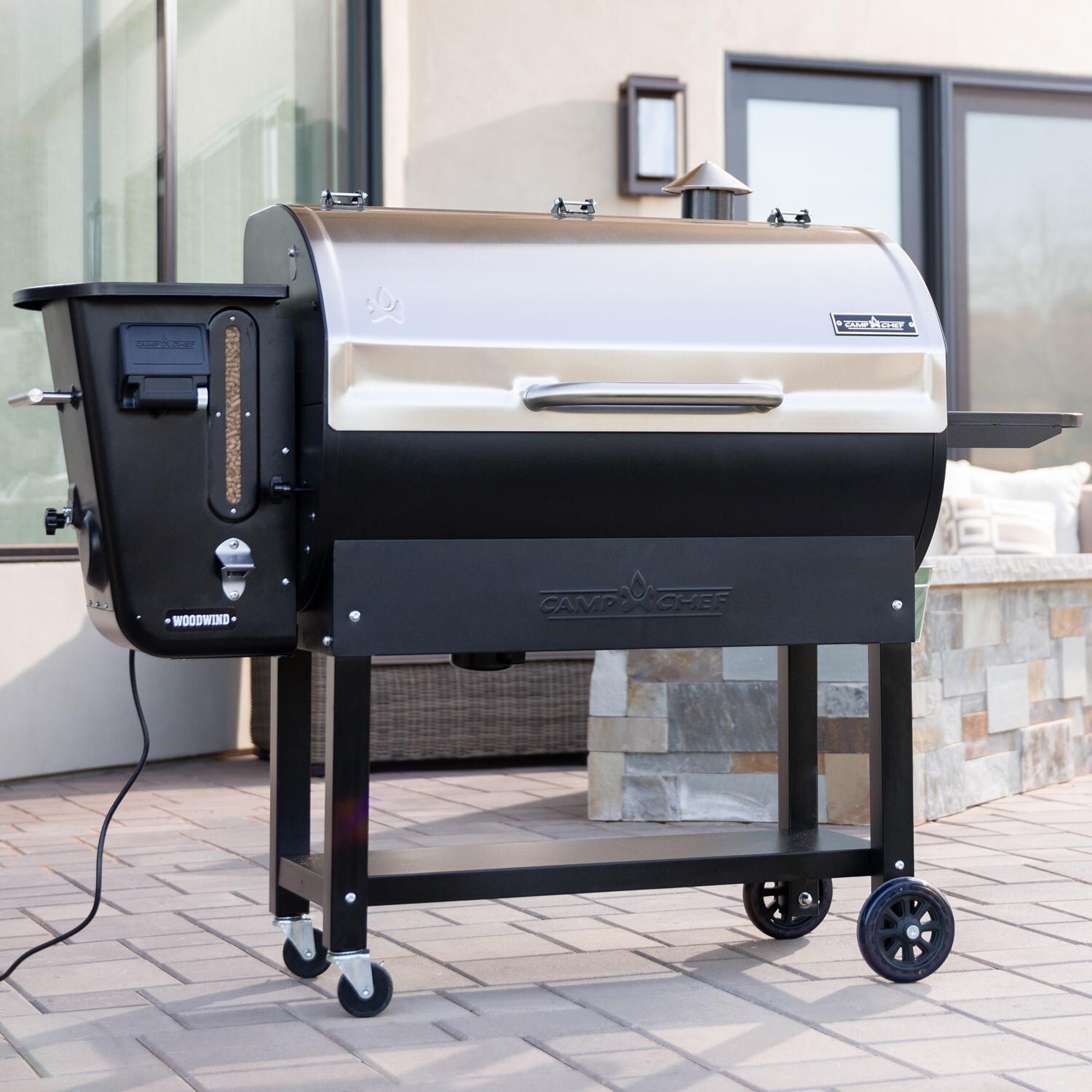 Camp Chef PG36CL 36-Inch WiFi Woodwind Pellet Grill - Lifestyle View On The Patio thumbnail