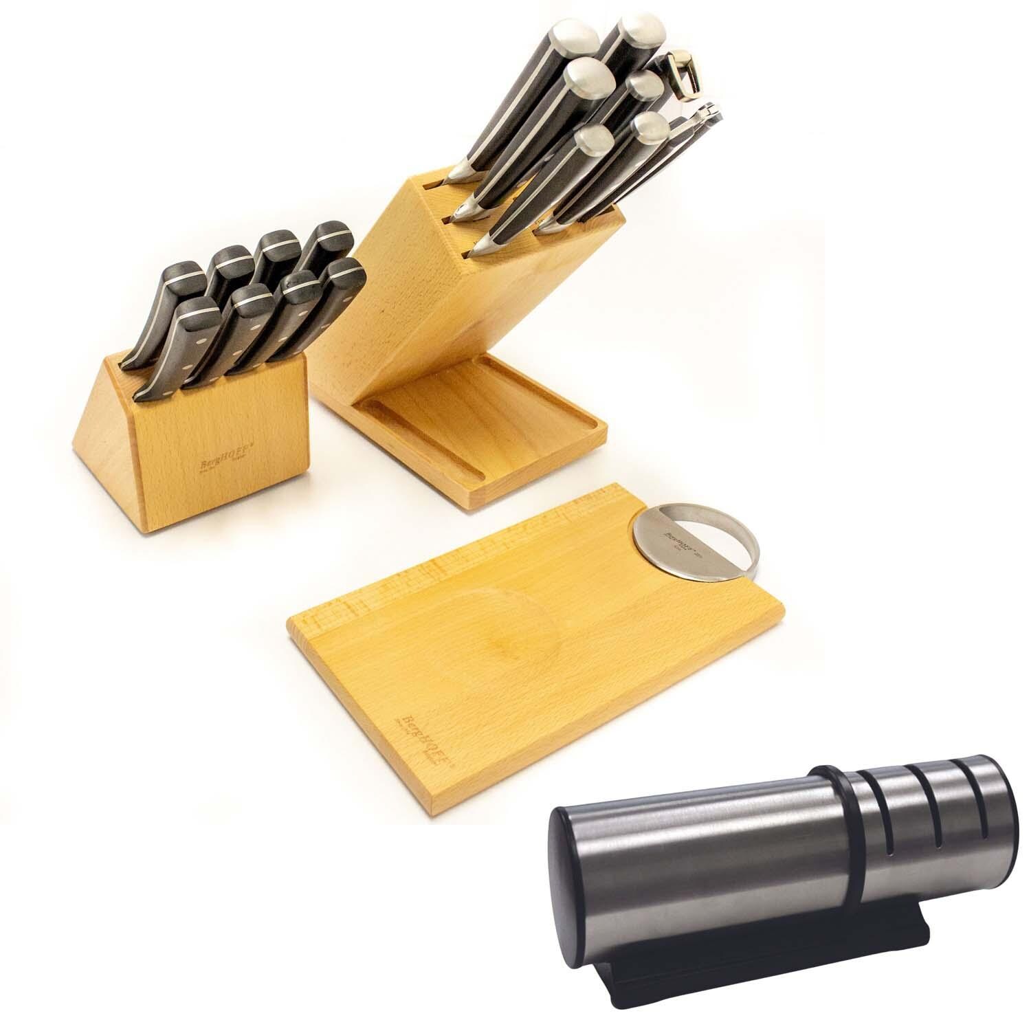 BergHOFF Forged 21 Pc Stainless Steel Smart Knife Block w/ Sharpener - White Background thumbnail