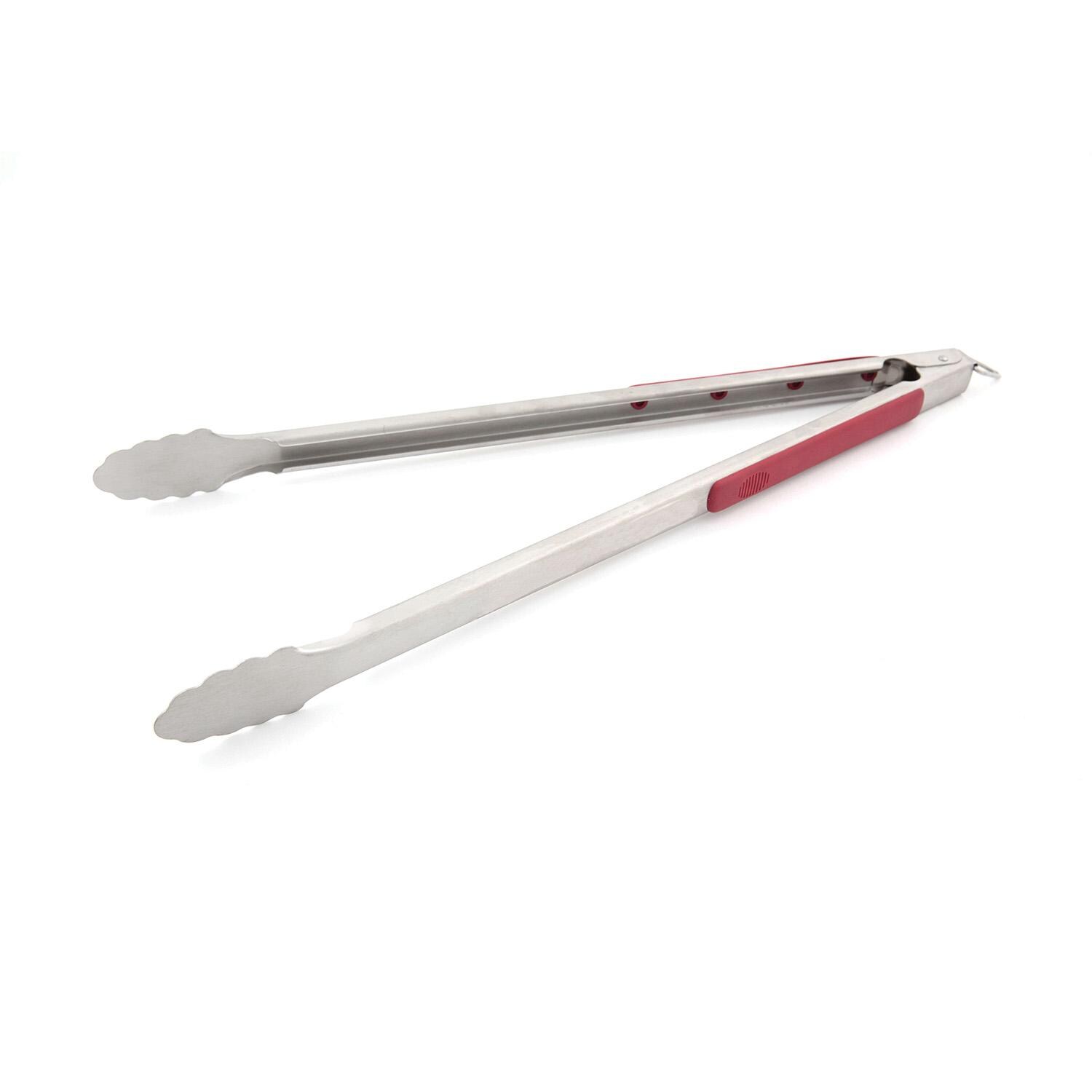 GrillPro 20-in Professional Extra Long Tongs w/ Rubber Grips - 40269 - Open - White Background thumbnail