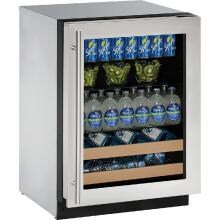 U-Line 2000 Series 24-Inch 4.9 Cu. Ft. Beverage Center - Stainless Steel - U-2224BEVS-00B image