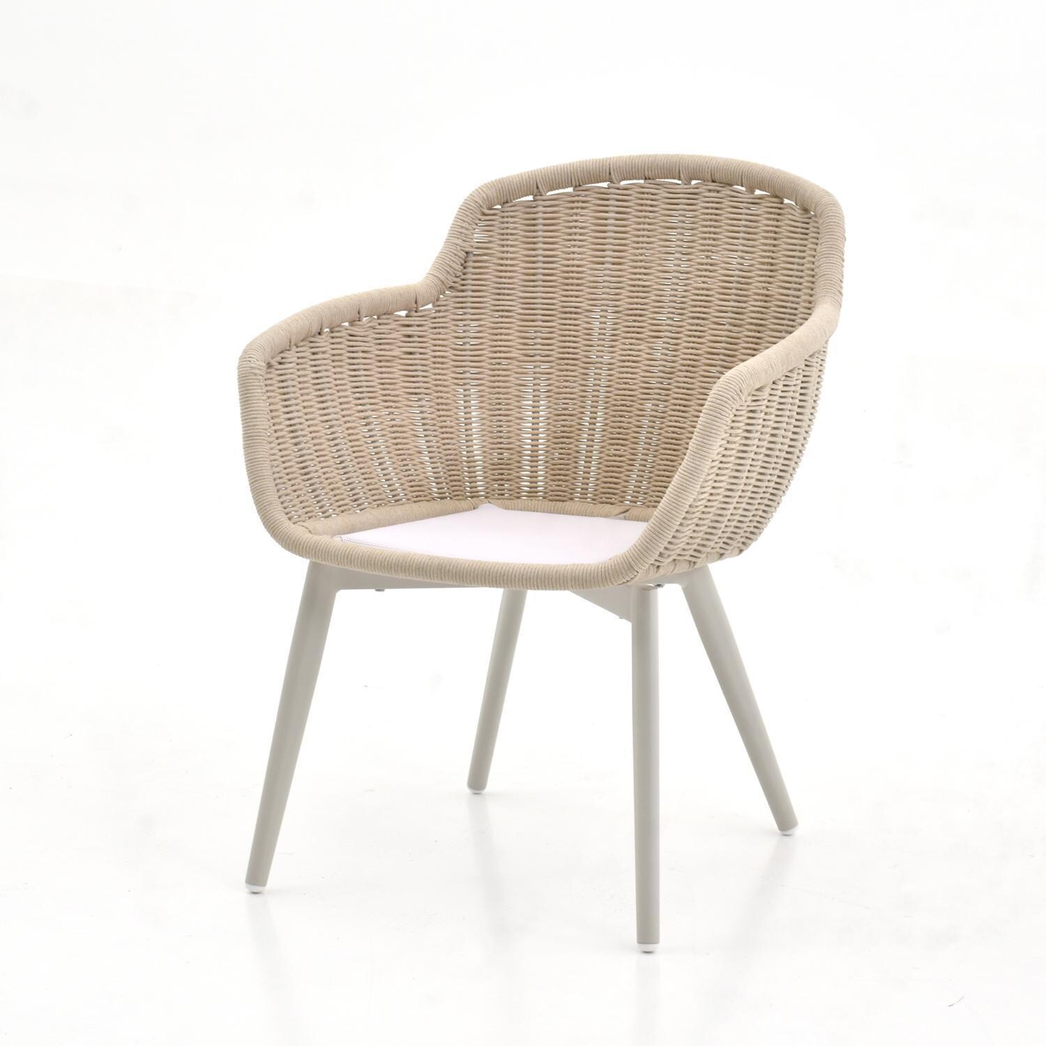 Lakeview Outdoor Designs LV-359-5 Avery Island 5 Pc Aluminum Dining Set in Gray By Lakeview - Chair No Cushions - White Background thumbnail