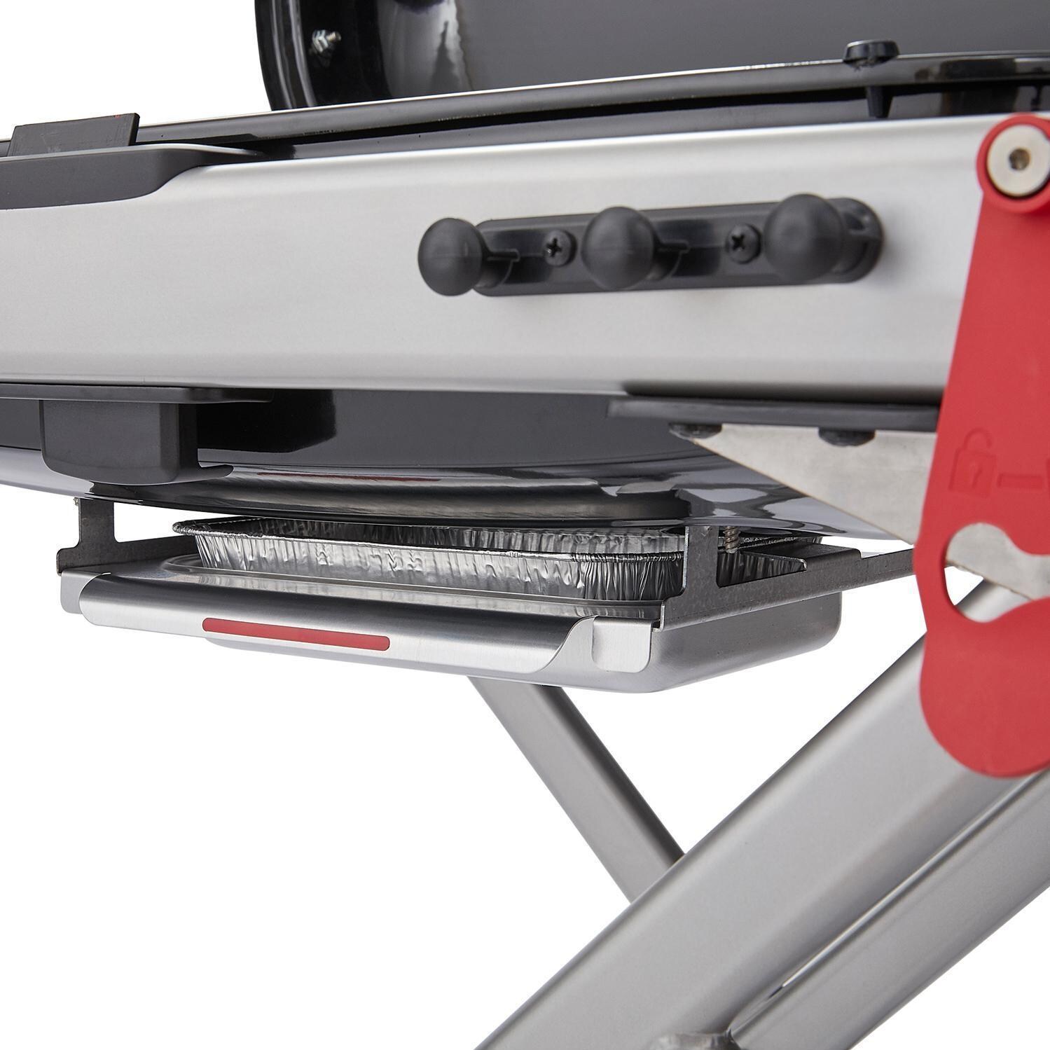 Weber Traveler 9010001 Portable Propane Gas Grill - Black - Grease Tray - Detail thumbnail