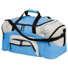 Port & Company Colorblock Sport Duffel Bag - Carolina Blue/Grey