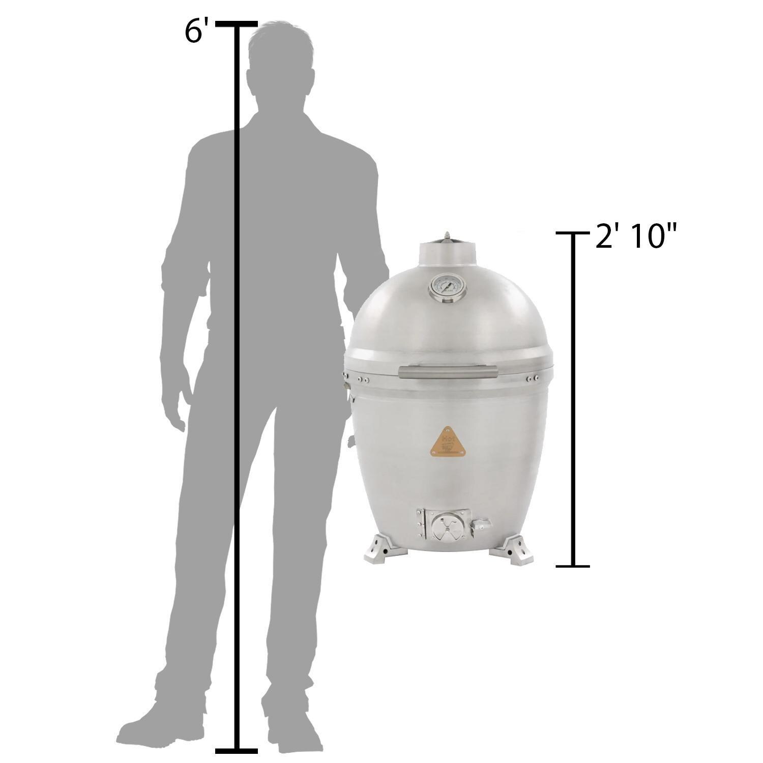 Blaze - BLZ-20-KAMADO - 20-Inch Cast Aluminum Kamado Grill - Scale for Size thumbnail