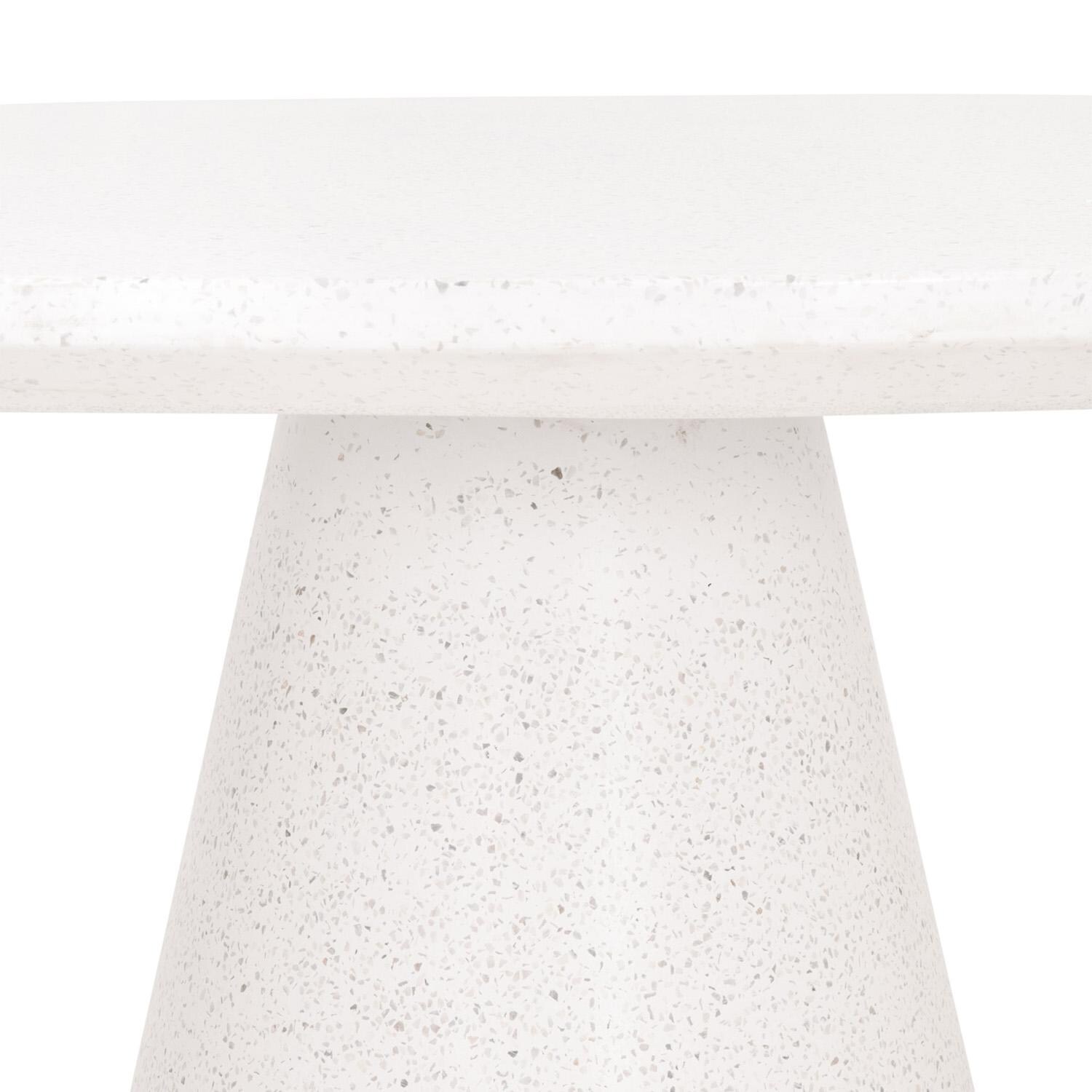 Lakeview 55 Inch Ivory Terrazzo Concrete Round Dining Table - Base thumbnail