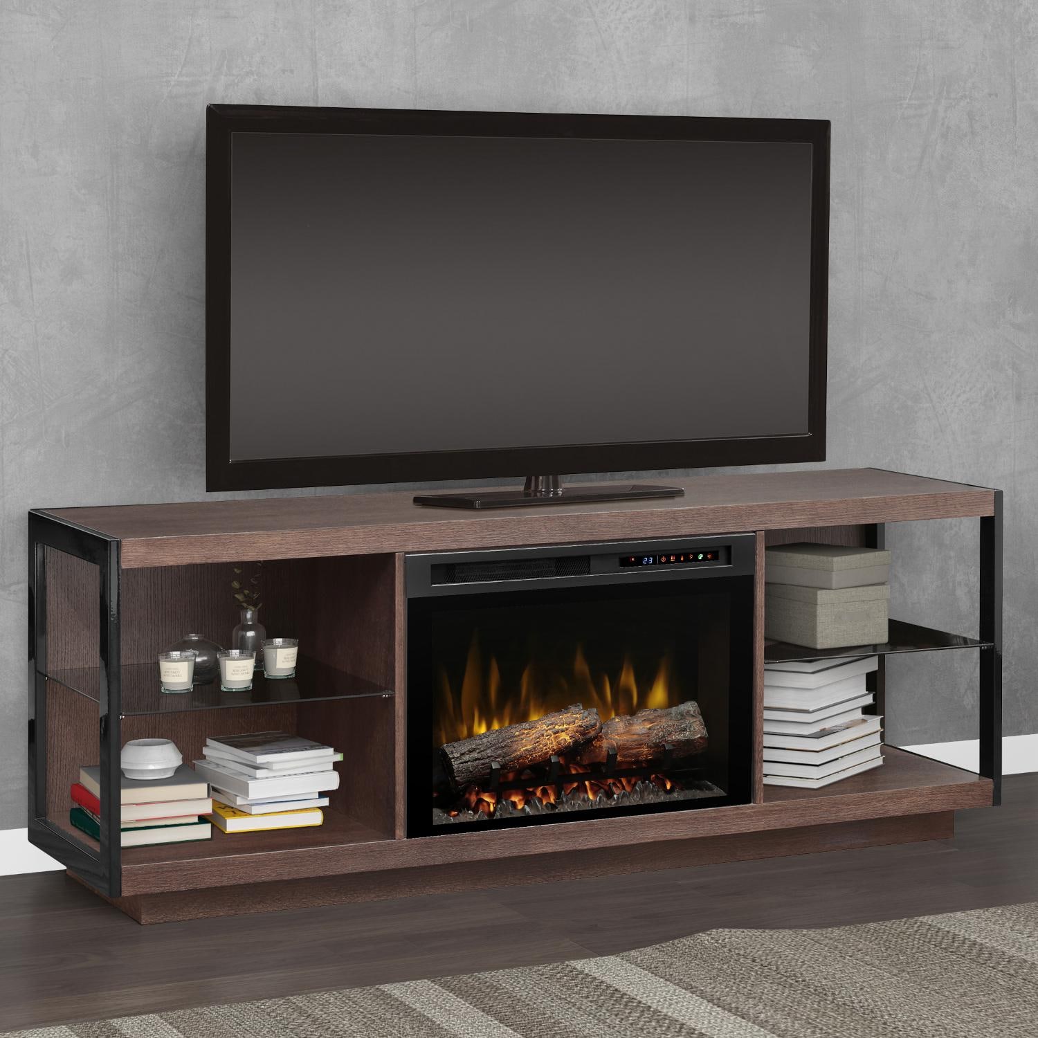 Dimplex Multi-Fire XHD Leif 67-Inch Electric Fireplace Media Console ...
