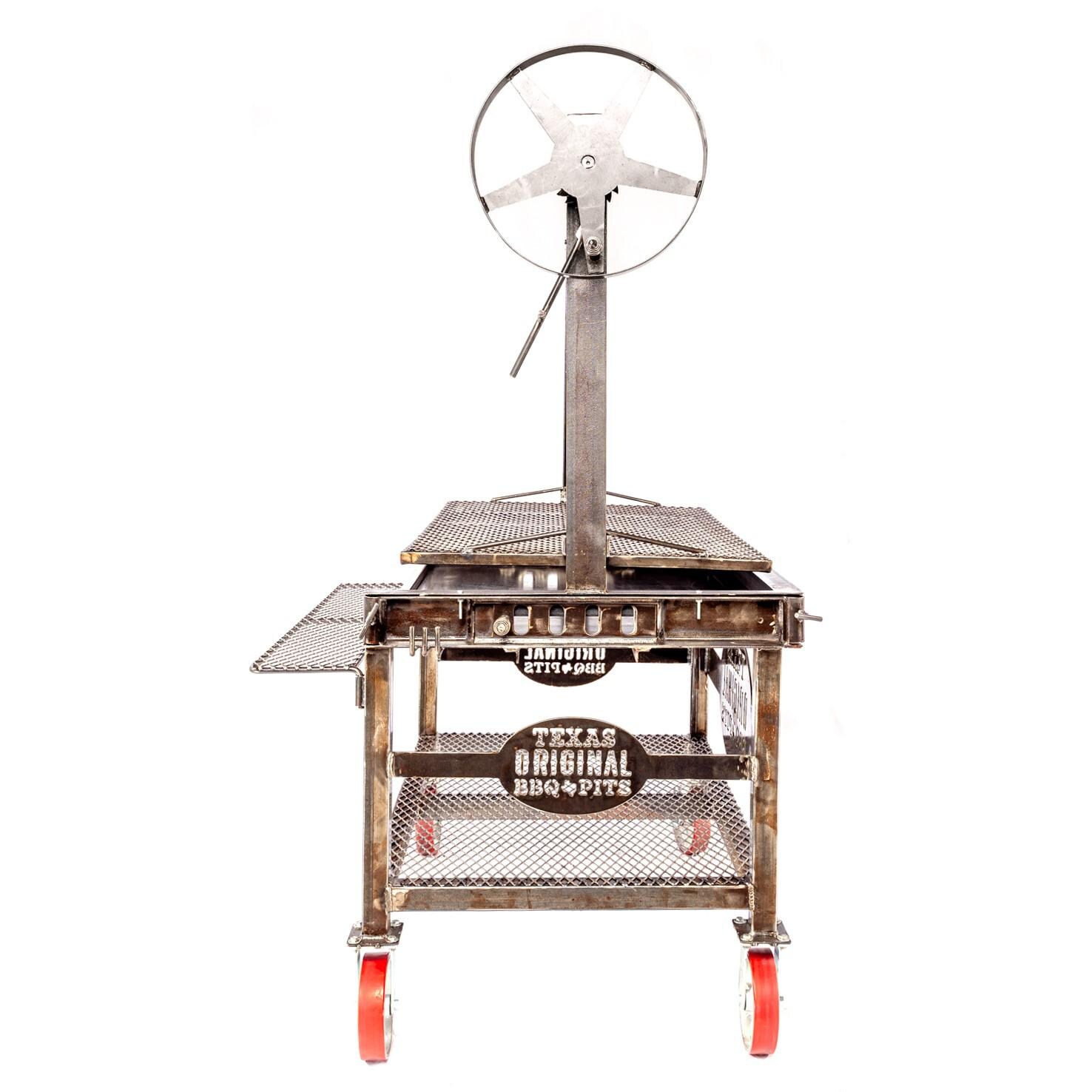 Texas Original Pits SM GRILL ATT Santa Maria Grill Attachment For Laredo Basic Live Fire Table (Live Fire Table Not Included) - Side View thumbnail