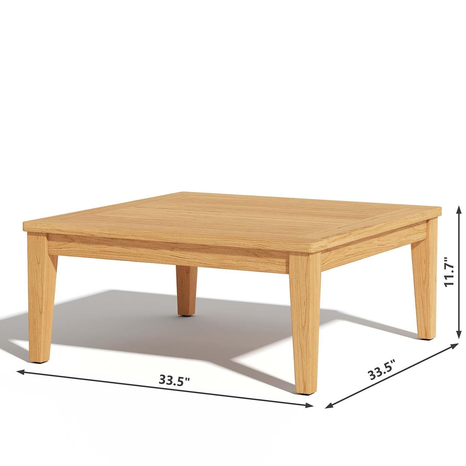 Peninsula Way 9 Pc Set Teak Seating Set By Lakeview Outdoor Designs - Table - Dimensional thumbnail