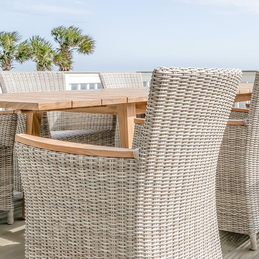 Teak + Table Oyster Bay Dining Chair in Granite - Lifestyle thumbnail