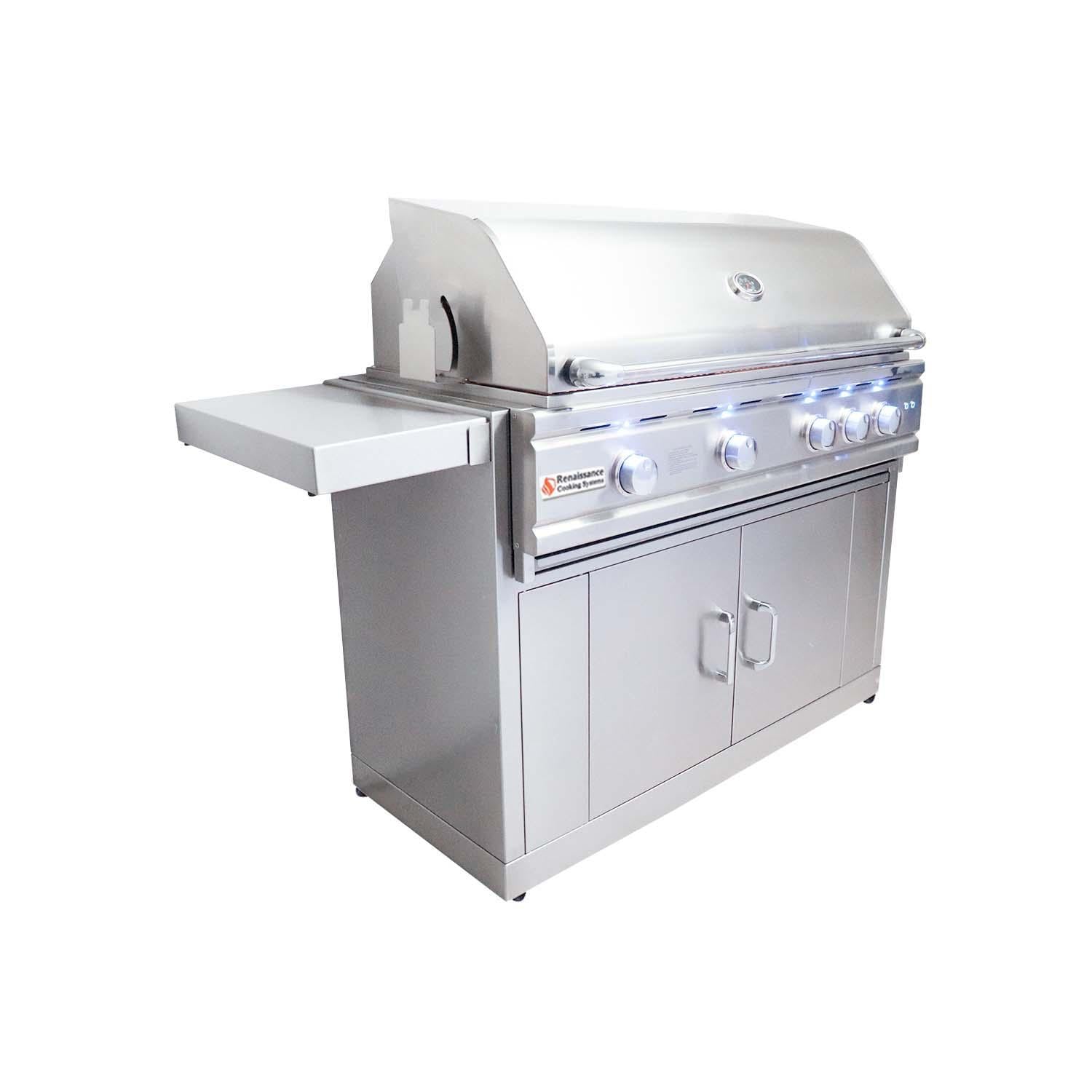 RCS RON42BCK Cutlass Pro 42 Inch Natural Gas Grill - Left Angled View - White Background thumbnail