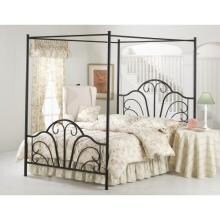 Hillsdale Dover Black Metal Canopy Bed Set Without Frame - Queen - 348BQP image
