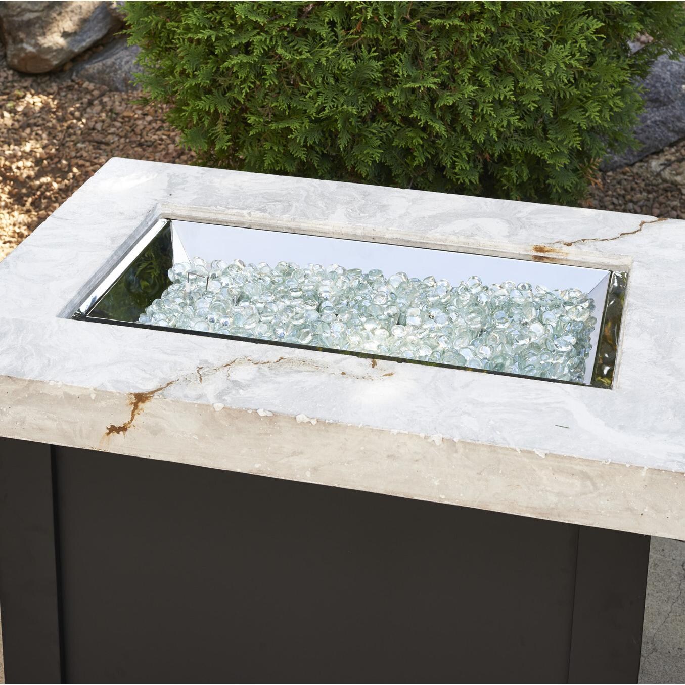 The Outdoor GreatRoom Company Providence Rectangular Gas Fire Pit Table - Lifestyle - No Flame thumbnail