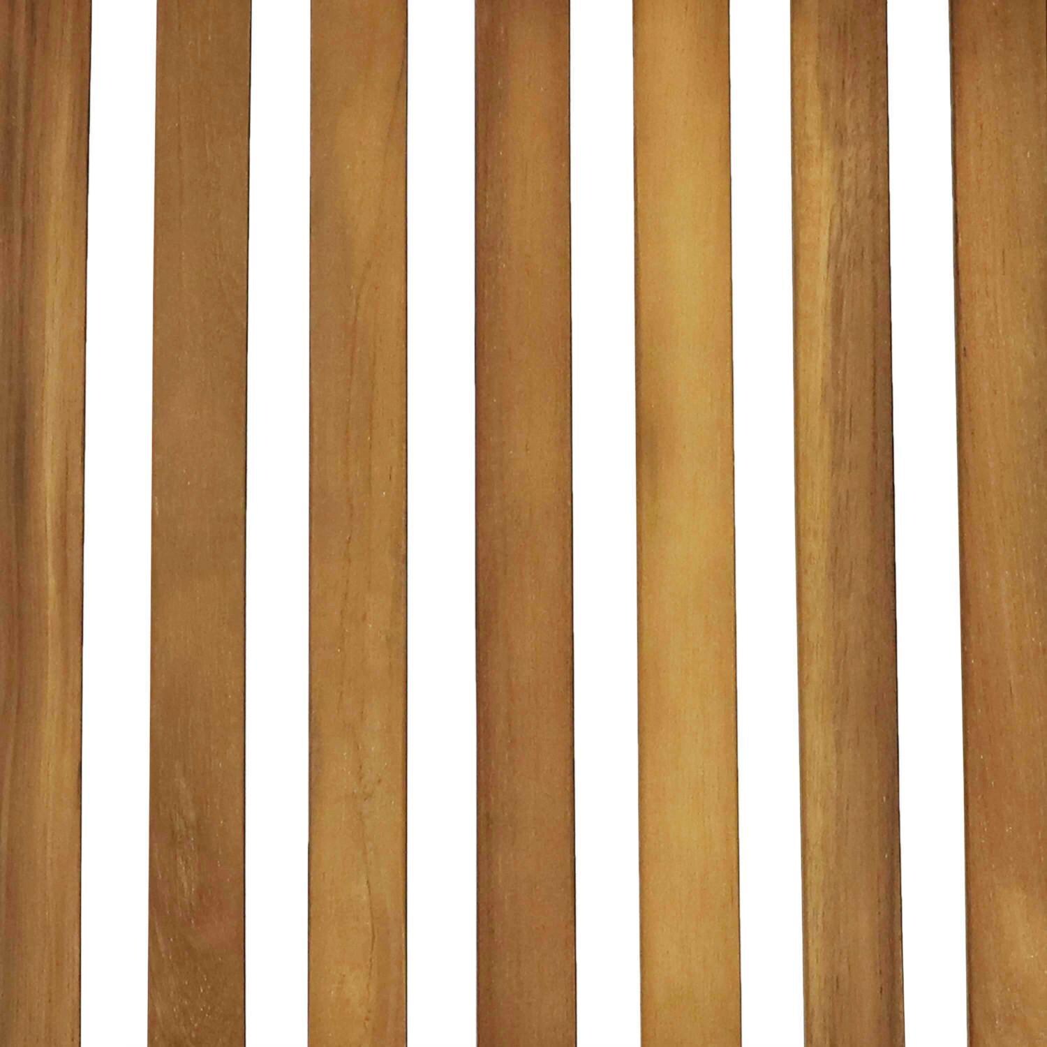 Ultimate Patio Nantasket Teak Outdoor Folding Patio Chair W/ Slat Back - Slat Detail thumbnail