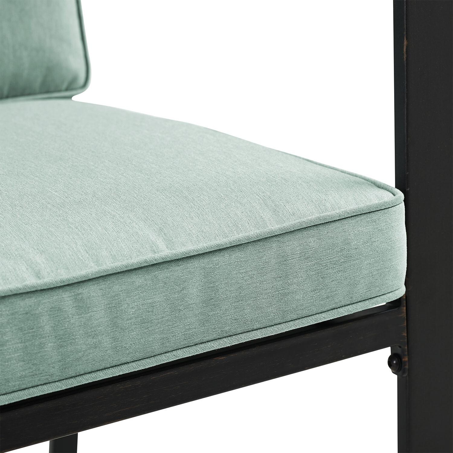 Ultimate Patio UP-82253BZ-MI 7Pc Outdoor Dining Set in Mist - Dining Chair Cushion - Detail thumbnail