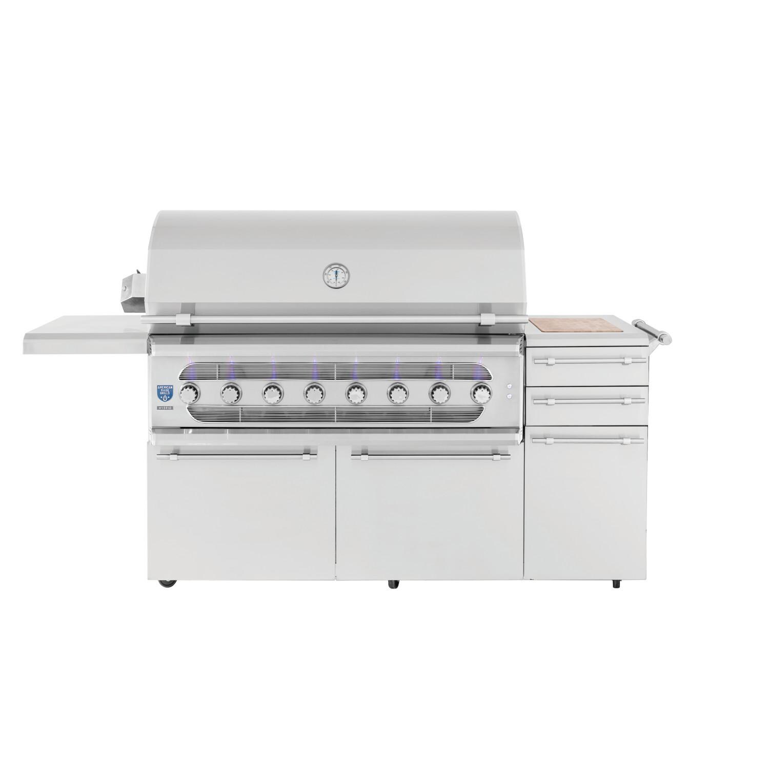 American Made Grills Muscle 54-Inch Freestanding Hybrid Grill - Propane - MUSFS54-LP image