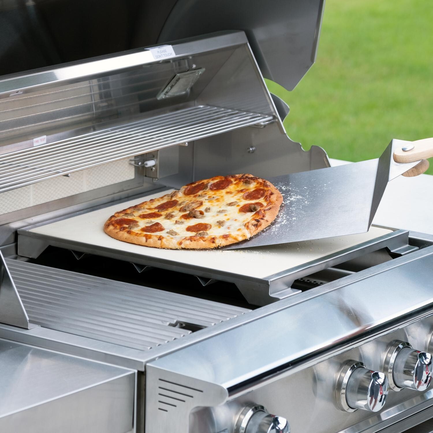 Blaze BLZ-PRO-PZST-2 Professional LUX 15-Inch Ceramic Pizza Stone With Stainless Steel Tray thumbnail