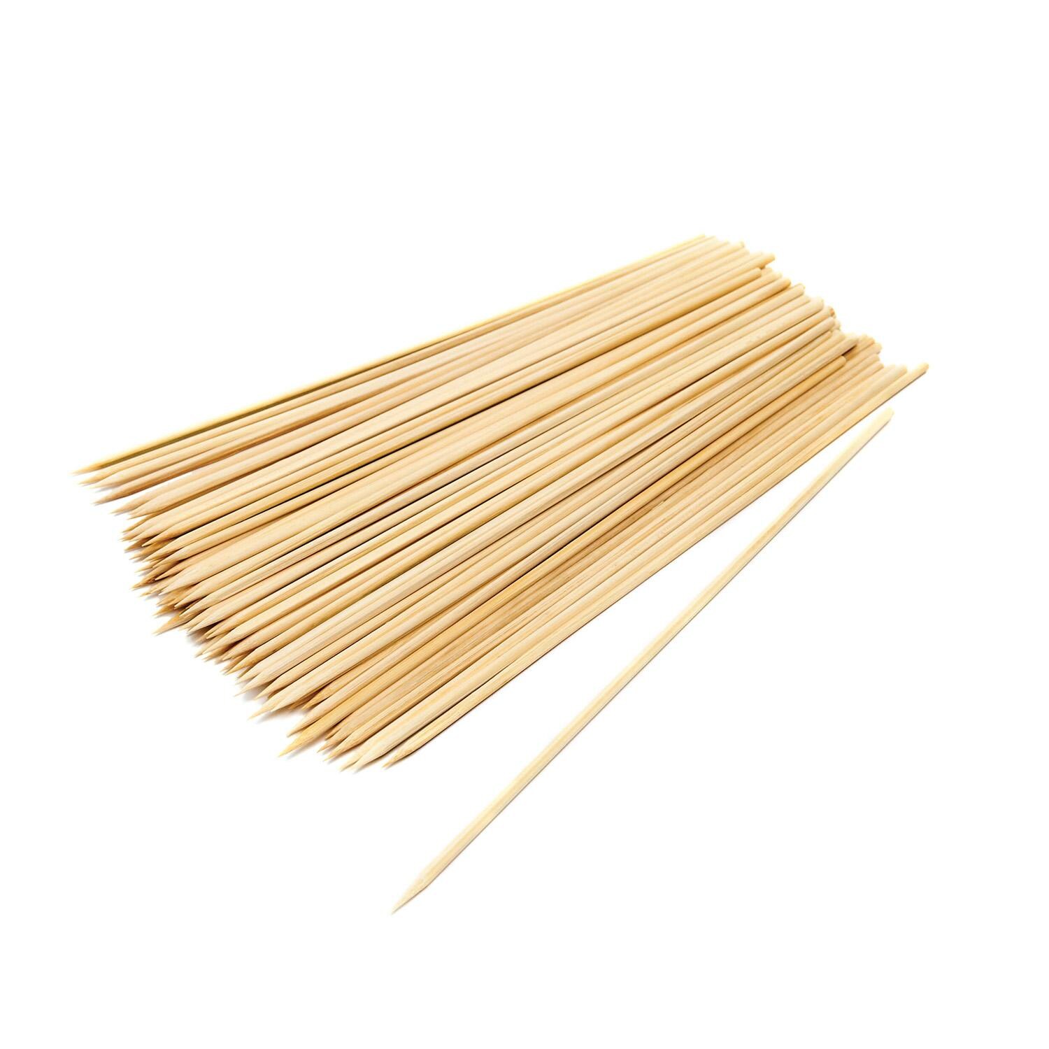 GrillPro 12-in Heavy Duty Bamboo Skewers - 100 Pack - 11070 - Skewers - White Background thumbnail