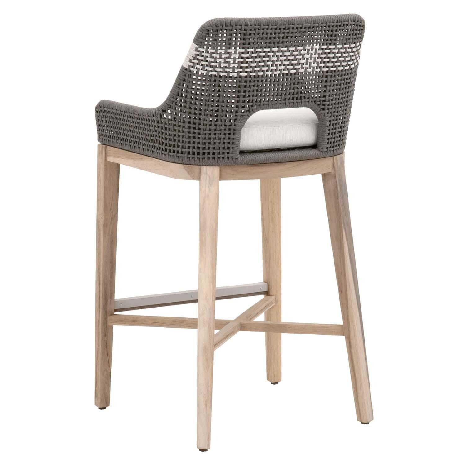 Cocoa Way Woven Rope Barstool in Dove By Lakeview - Back Angle View thumbnail
