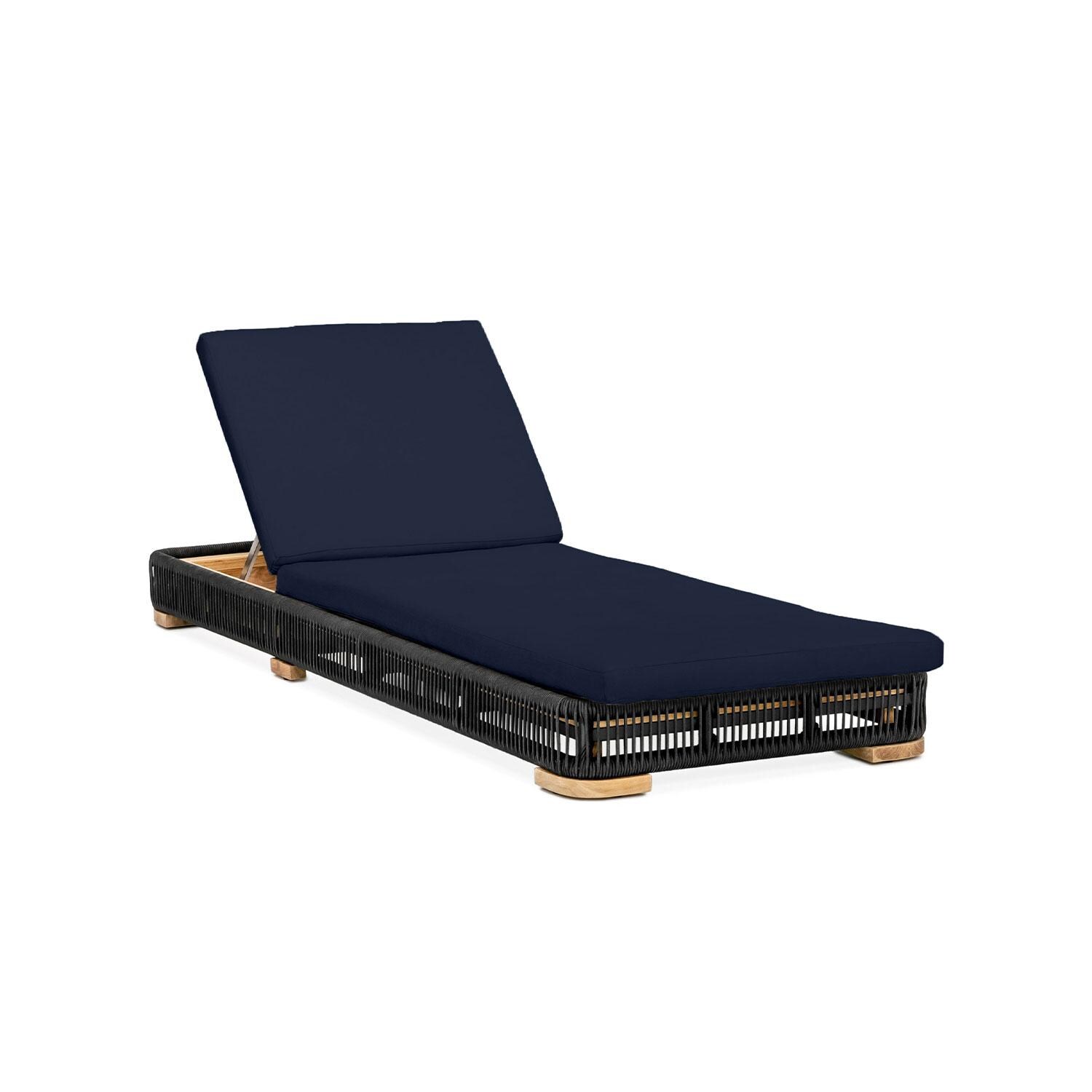 Pelican View Woven Rope Chaise Lounge in Black/Indigo by Lakeview Outdoor Designs