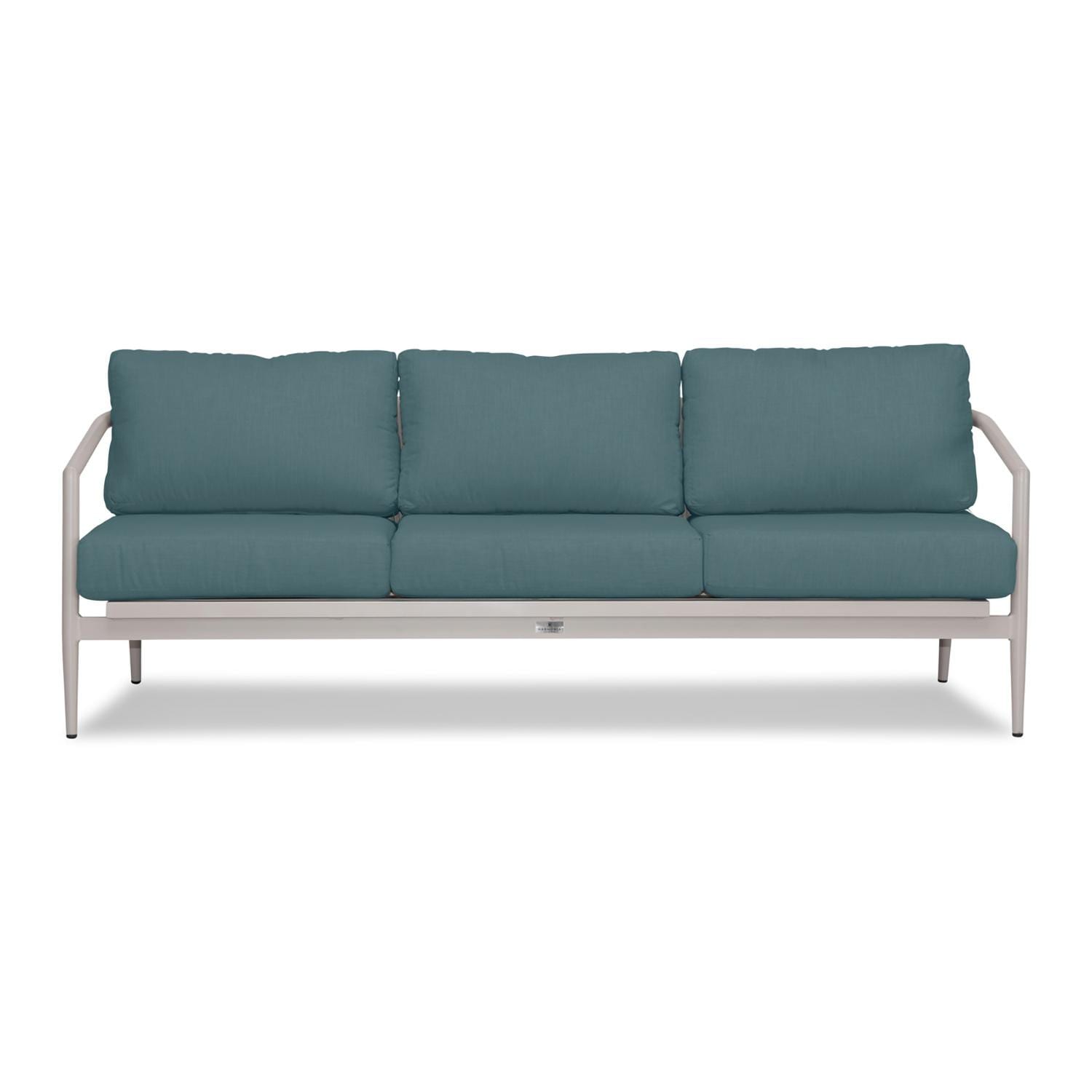 Lakeview Midnight Cove 3 Person Aluminum Sofa in Urban Stone/Carrera/Cast Lagoon - White Background thumbnail
