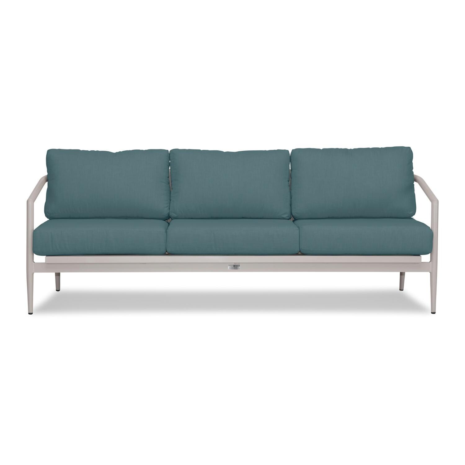 Lakeview Midnight Cove 3 Person Aluminum Sofa in Urban Stone/Carrera/Cast Lagoon - White Background thumbnail