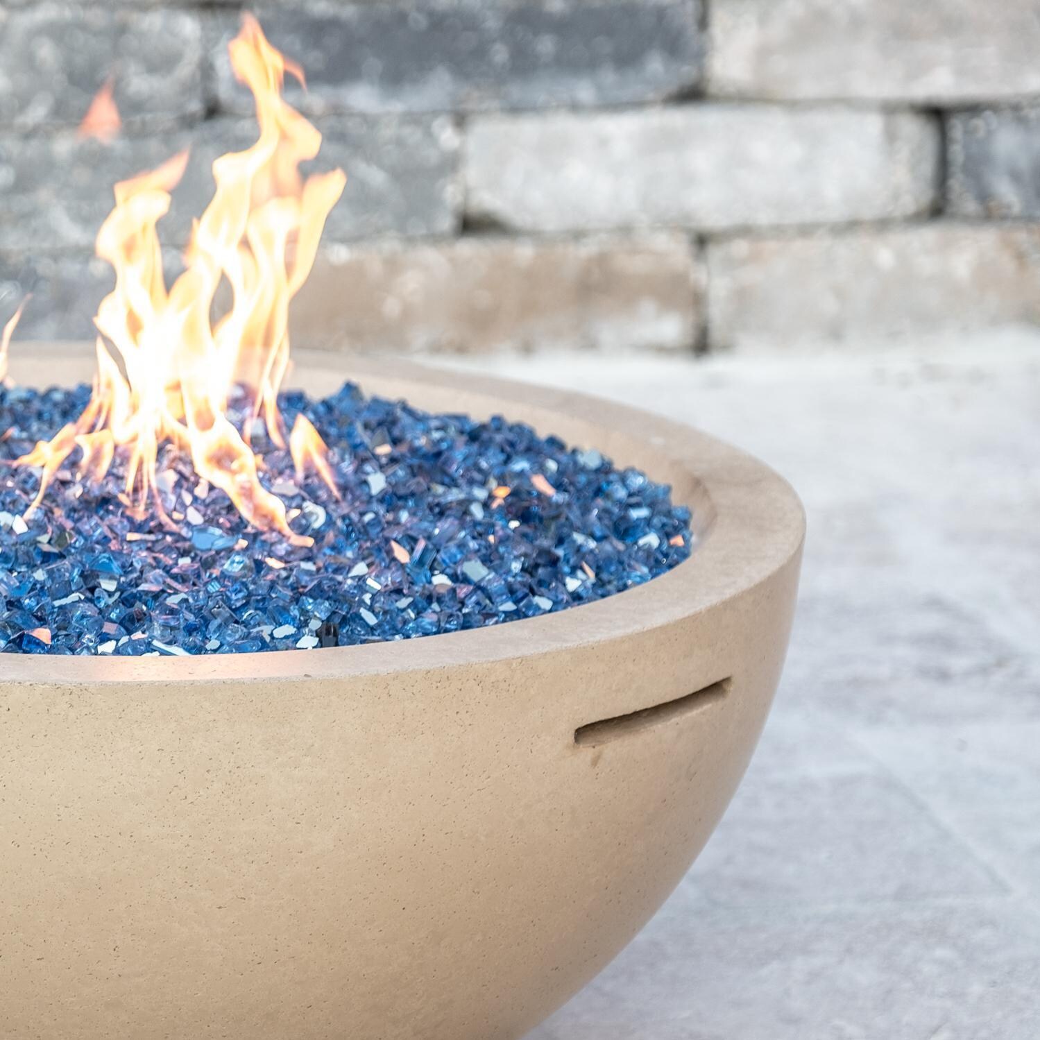 BBQGuys 733-CB-11-V6PC 32 Inch Fire Bowl - Tan - In Use thumbnail