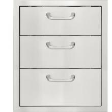 BBQGuys Signature Series 20-Inch Stainless Steel Triple Access Drawer