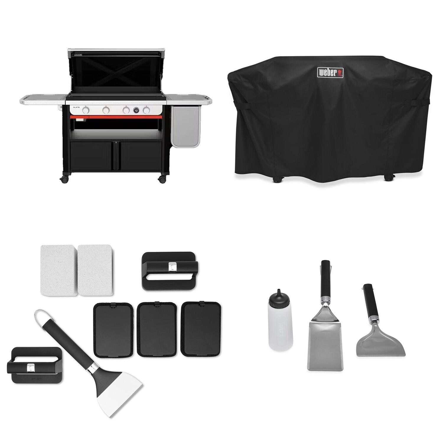 Weber Slate 36-in Propane Griddle w/ Cover, Starter Kit & Cleaning Kit