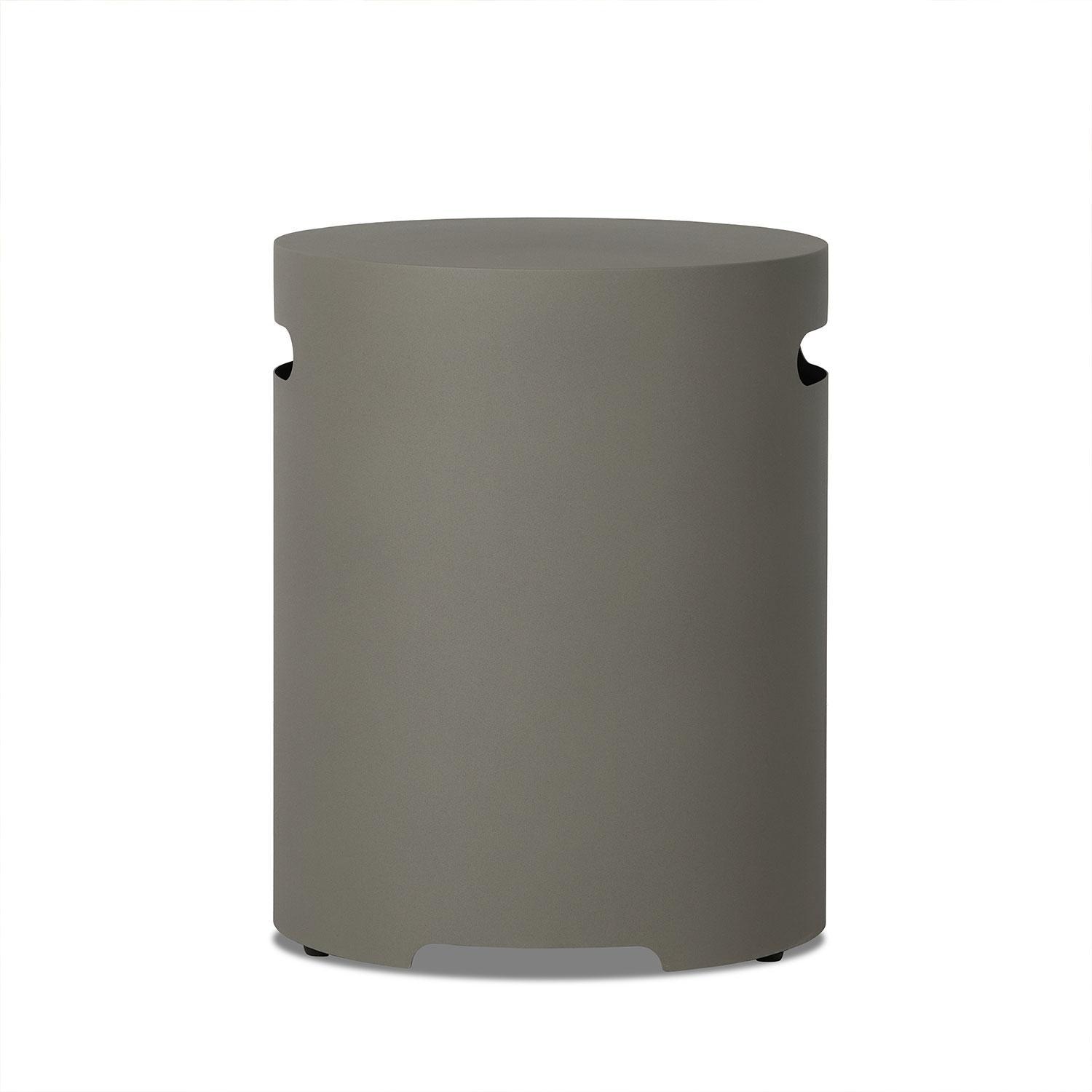 20-in Round Metal Propane Tank Cover in Mist Gray by Lakeview Outdoor Designs - White Background thumbnail