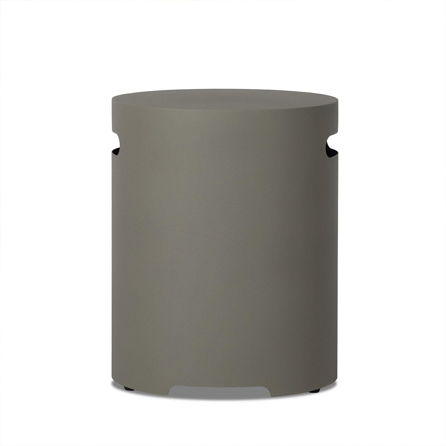 20-in Round Metal Propane Tank Cover in Mist Gray by Lakeview Outdoor Designs - White Background thumbnail