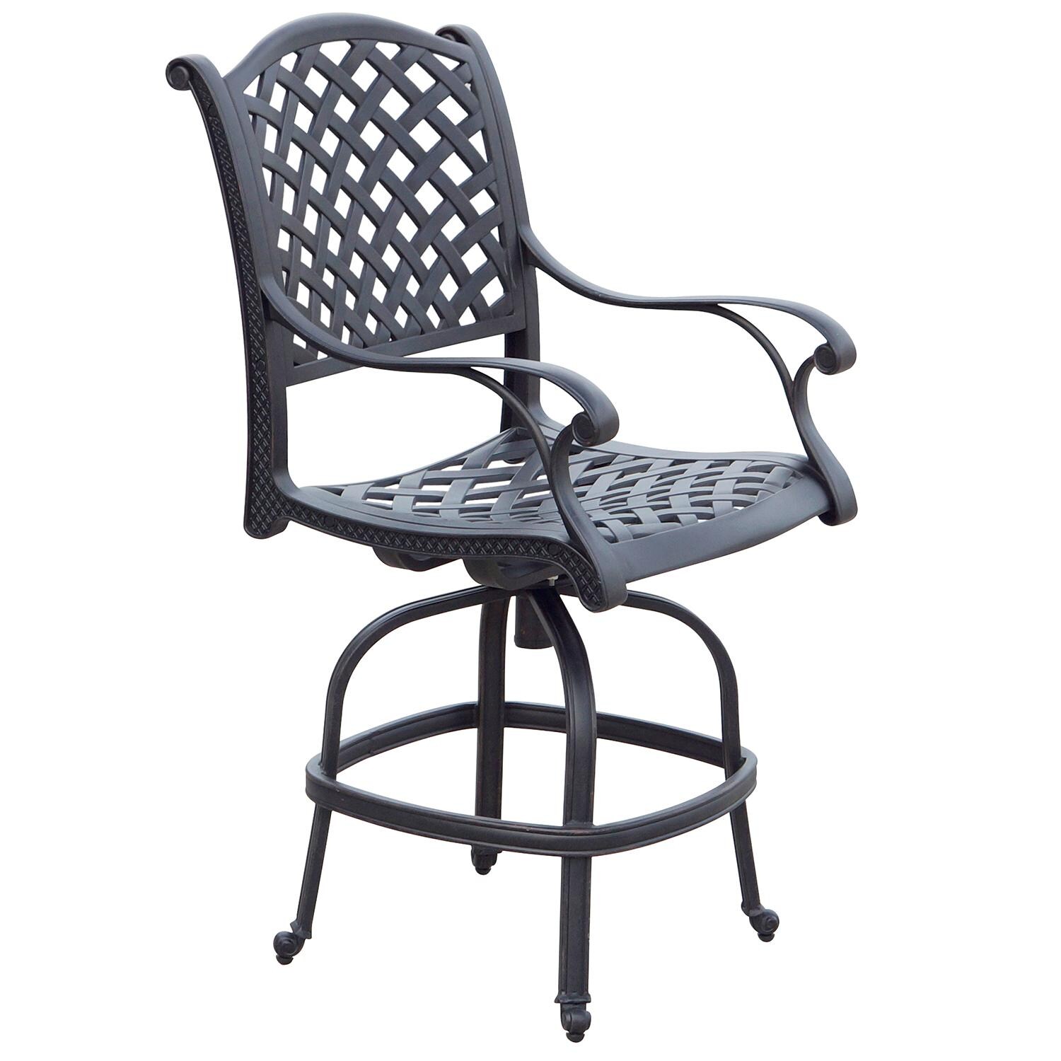 Darlee Nassau Swivel Counter Height Bar Stool - Counter Height Bar Stool - Angled - White Background thumbnail