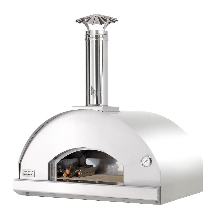 Fontana Forni Forno Toscano Mangiafuoco 39-Inch Countertop Wood-Fired Pizza Oven - Stainless thumbnail
