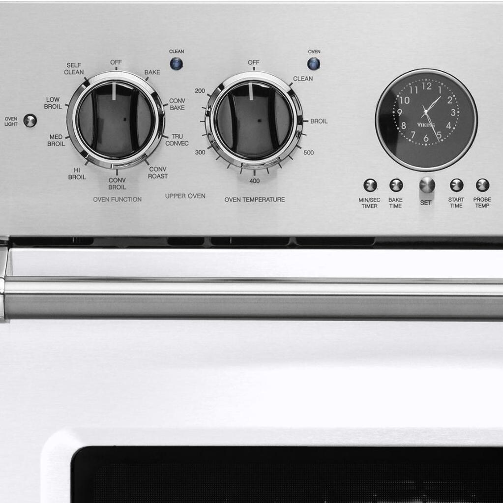 Viking Professional 5 Series Premiere 27-Inch Convection Electric Double Oven - Close-up of Controls thumbnail