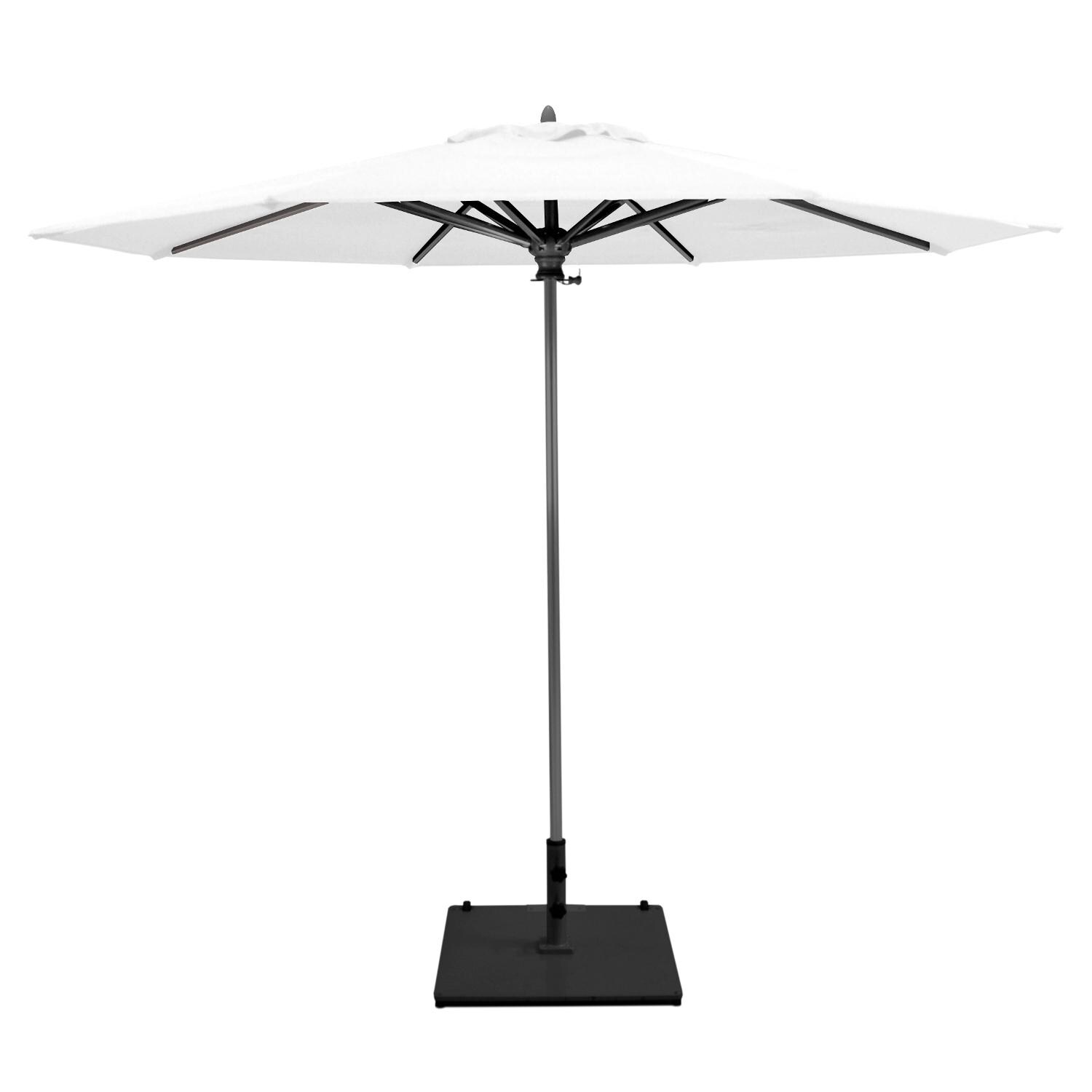 Galtech 9 Ft. Commercial Octagonal Aluminum Patio Market Umbrella W/ Push Lift - Antique Bronze Frame W/ Sunbrella Canvas Natural Canopy image