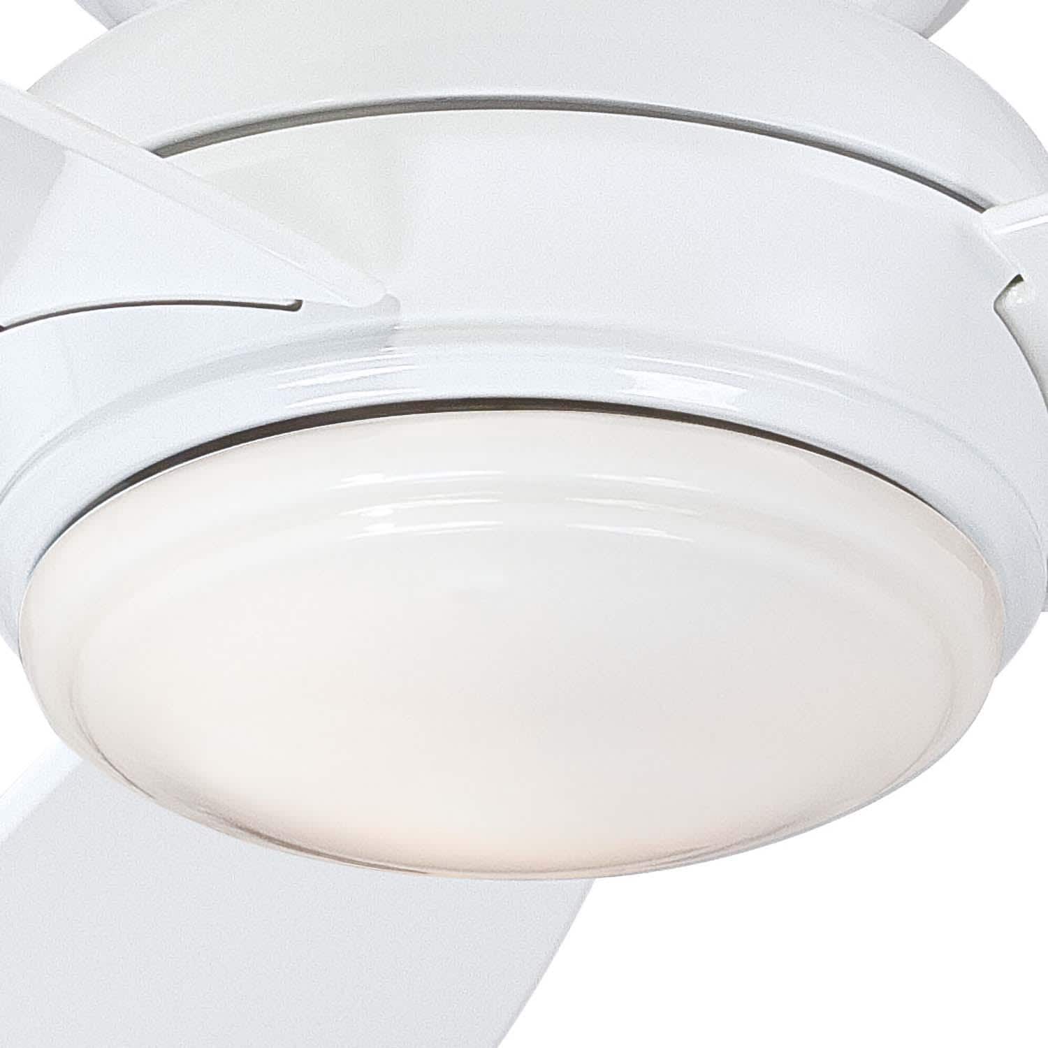 Minka-Aire F594L-WH Traditional Concept 52-Inch 3-Blade LED Ceiling Fan in White Finish w/ White Blades & Opal Glass - LED Light thumbnail